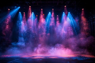 Contemporary dance stage light background with spotlight