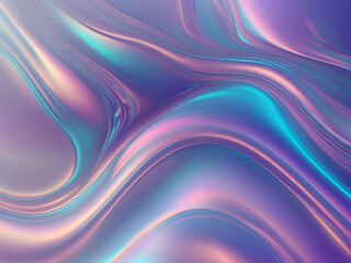Holographic Geometric background. Fluid gradient shapes composition abstract vector pattern.
