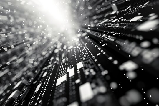 big data gray and black and white big data technology on the background gathered together to make big data concept background technology cloud or data elements