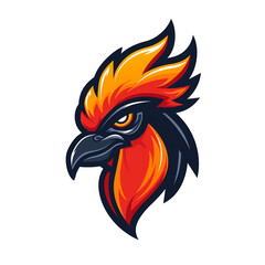 Obraz premium Esport vector Chicken logo on white background сreated with Generative Ai