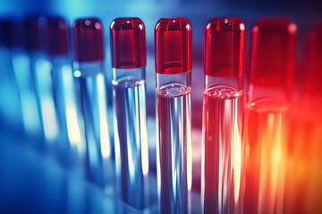 Chemical test tube. AI technology generated image