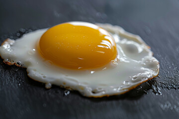 fried egg on a frying pan
