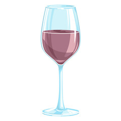 glass of red wine color  vector illustration