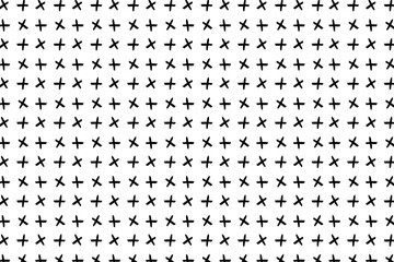 Cross pattern with plus sign. mathematics geometry background . seamless cross pattern. vector illustration.  - obrazy, fototapety, plakaty