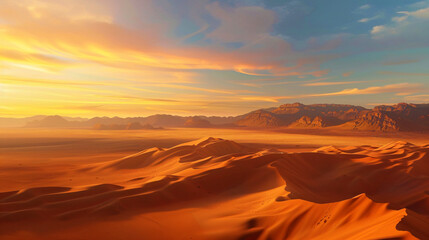 Fototapeta na wymiar endless expanse of desert 