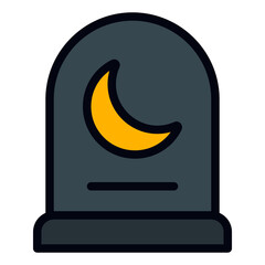 Cementery filled line icon