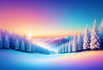 Winter Gradient Season Background, Gradient, Background, Winter, Seasonal, Snow, Cold, Frost, Ice, Chilly, Frozen, Snowflakes, Holiday, Cozy, Tranquil, AI Generated