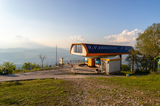 Skopje. North Macedonia. May 17, 2023. Cable car to the top of Vodno mountain. Skopje.