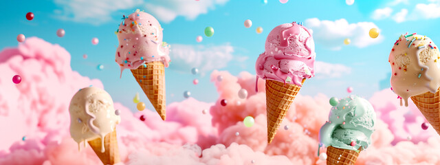 ice cream - sweet fantasy - abstract background