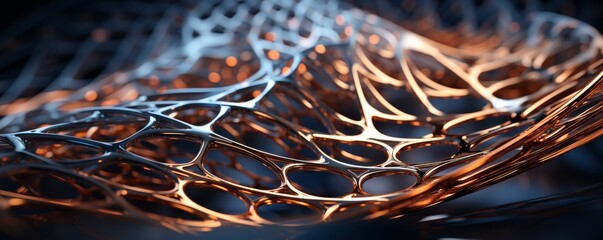 Biomimicry in the design of quantum computers, inspired by the intricate basketry of ancient cultures - obrazy, fototapety, plakaty