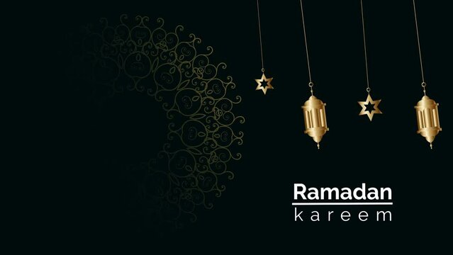 Ramadan holy month celebrations in the Muslim . Animated arabesque background for religious greetings as ramadan, Hajj, Eid and common Islamic purposes.