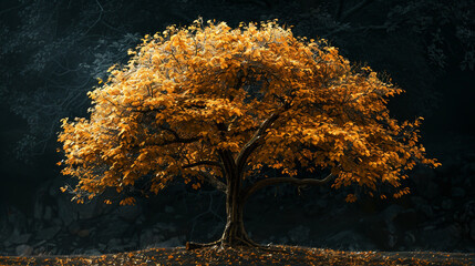 A beautiful tree with leaves spreading beauty.