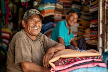 Two Men Standing in a Store
