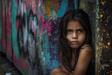 young woman on the street looking at the camera