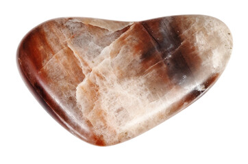 specimen of natural polished nepheline rock cutout
