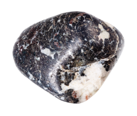 natural tumbled trachybasalt mineral cutout