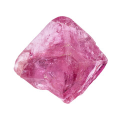 natural rough pink spinel crystal cutout