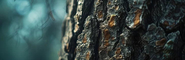 Crédence de cuisine en verre imprimé Texture du bois de chauffage Close up of tree trunk texture