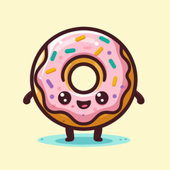cartoon donuts doughnut illustration logo