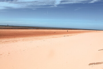A beautiful beach landscape and background shot from Crosby in Liverpool, Merseyside.
