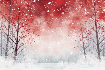 christmas red snow background