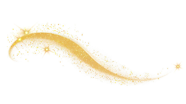 Golden sparkle trail with transparent BG