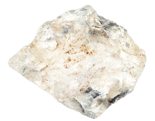 natural raw rock-crystal quartz mineral cutout