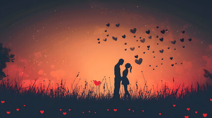 Obraz premium Love, Eternity, falling in love background, love wallpaper