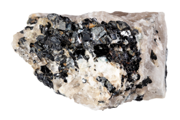 natural raw annite mica in cryolite mineral cutout