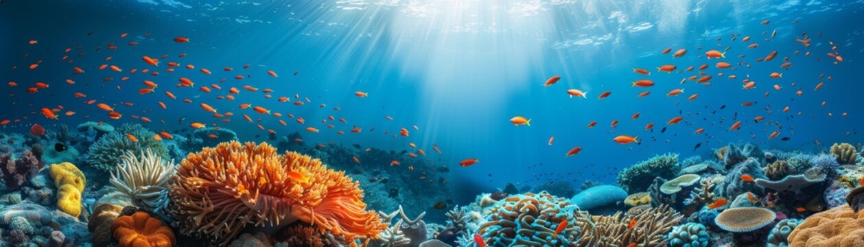 Ocean conservation efforts led by  activists, utilizing nanotechnology to revive coral reefs