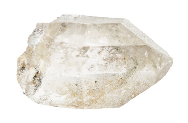 natural raw clear quartz crystal cutout