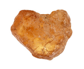 natural raw hessonite grossular mineral cutout