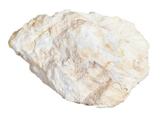 specimen of natural raw xonotlite rock cutout