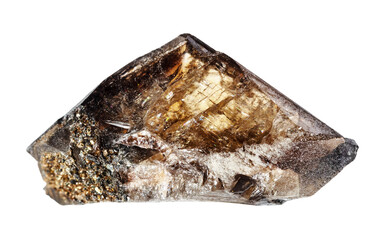 specimen of natural raw titanite crystal cutout