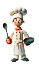 Personnage en pâte à modeler : Chef cuisinier