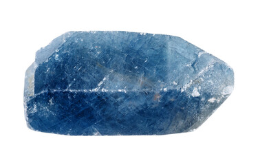 natural rough blue sapphire crystal cutout