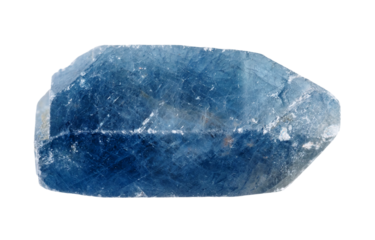 natural rough blue sapphire crystal cutout