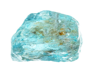 specimen of starlite blue zircon crystal cutout