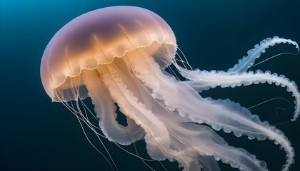 A Jellyfish With Delicate Trailing Tentacles