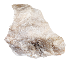 specimen of natural raw oligoclase mineral cutout