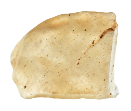 specimen of natural raw libyan desert glass cutout