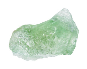 specimen of natural raw herderite mineral cutout