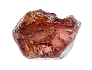 natural rough hyacinth zircon gemstone cutout