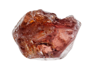 natural rough hyacinth zircon gemstone cutout