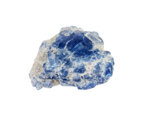specimen of natural blue spinel crystal cutout