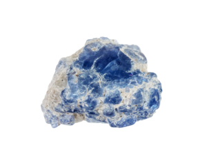 specimen of natural blue spinel crystal cutout