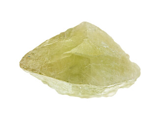 natural rough twinned sphene crystal cutout