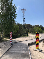 border markers at the border between Germany and Poland
