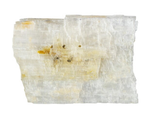 specimen of natural raw eudidymite rock cutout