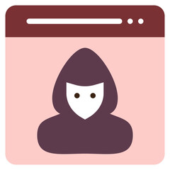 hacker scam phishing fraud internet cyber flat style